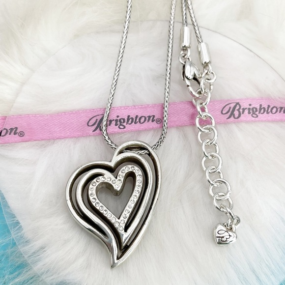 Brighton Jewelry - Brighton Infinity Heart Silver Plate Crystal Necklace